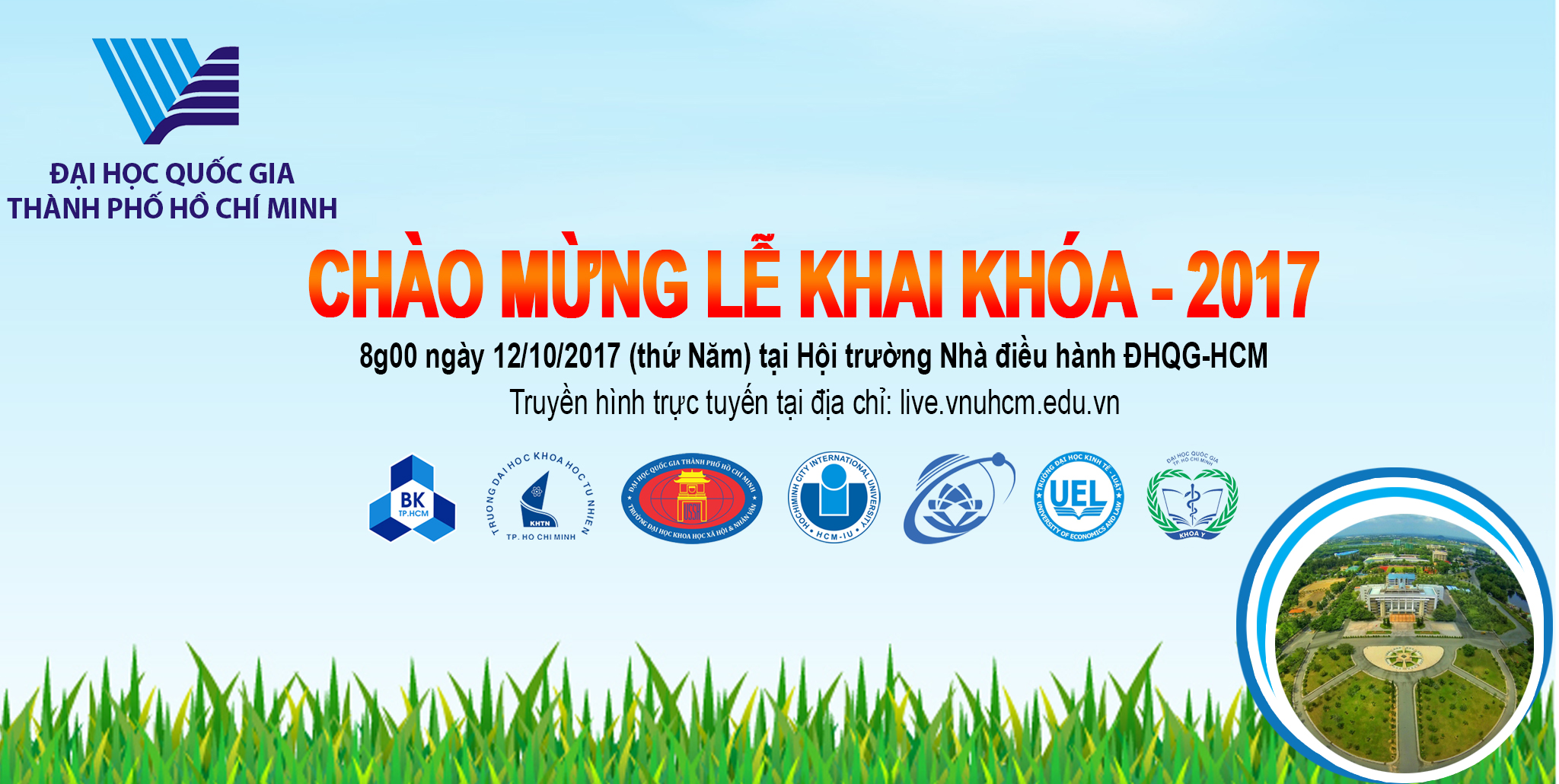 Thông báo v/v tham dự Lễ Khai khóa ĐHQG-HCM năm 2017