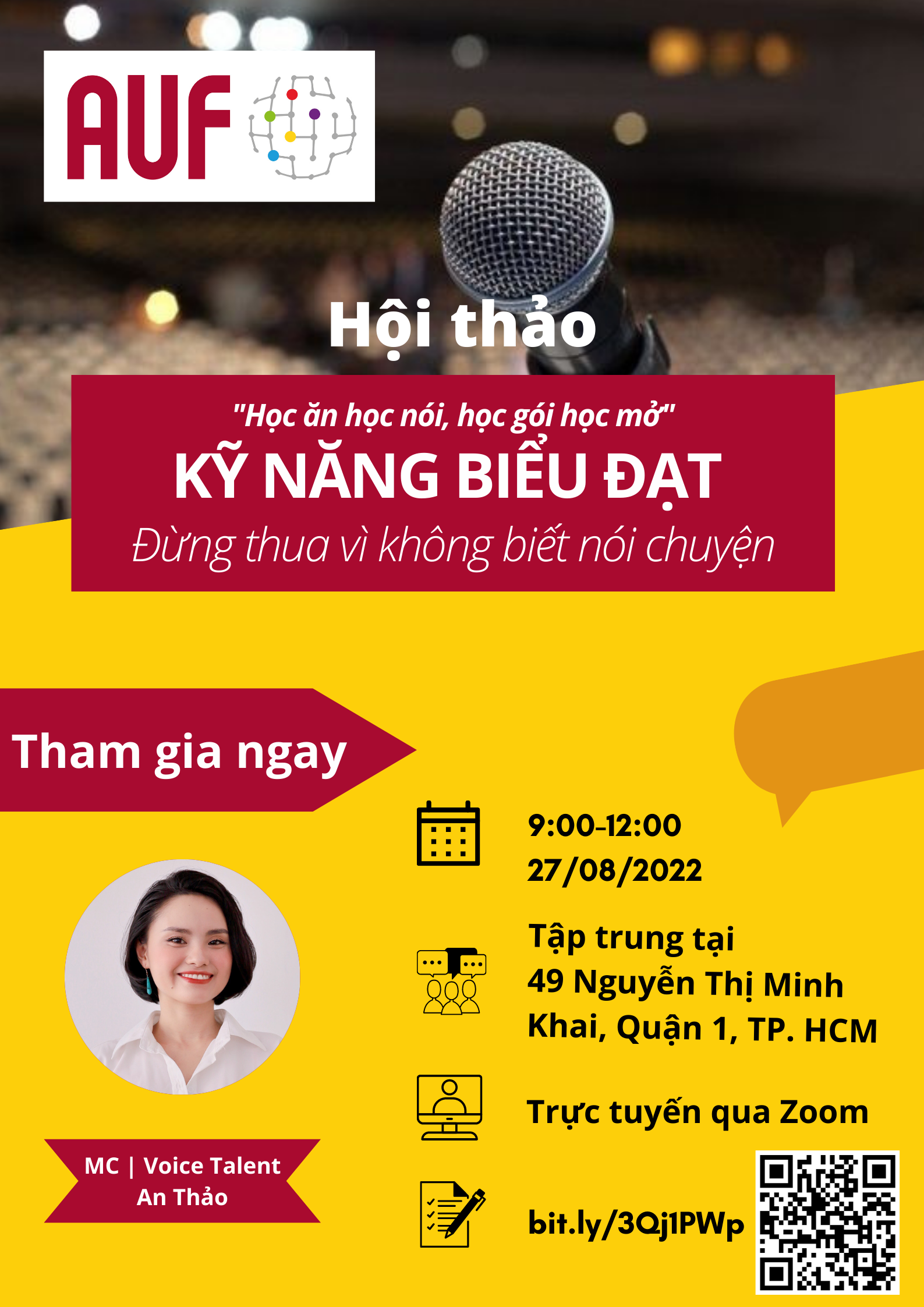 [AUF] Toạ đàm “Nghệ thuật biểu đạt trước công chúng”