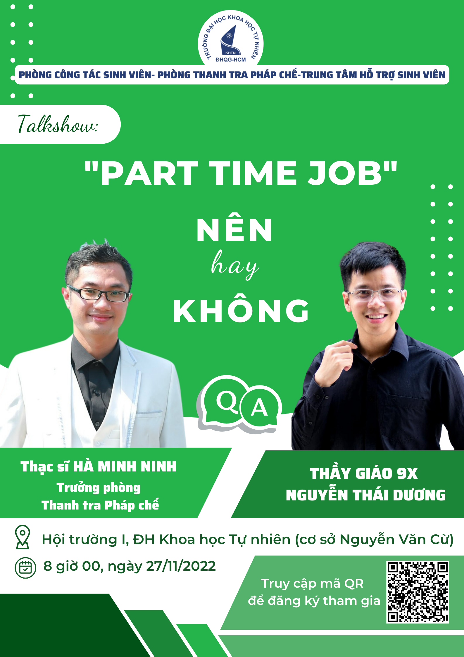 TalkShow” “PART TIME JOB” NÊN HAY KHÔNG